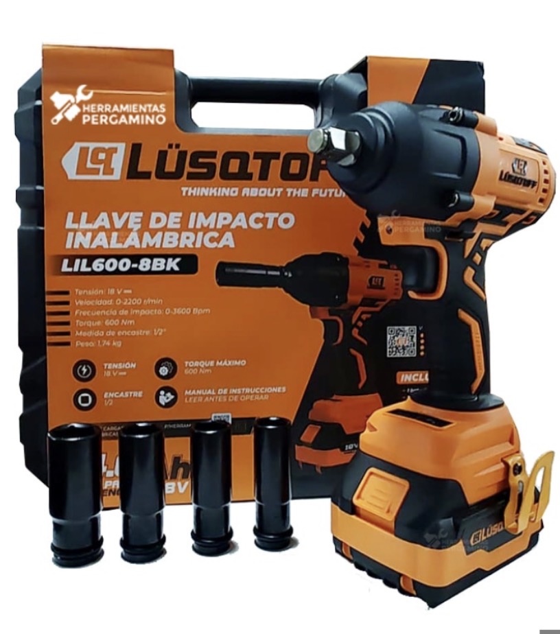 Llave de impacto inalámbrica LIL600-8BK