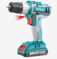 TOTAL TALADRO ATORNILLADOR BATERIA 10 MM 20 VOLT