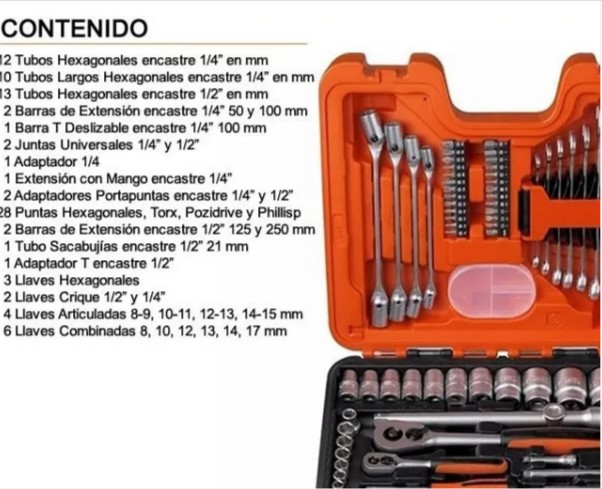 BAHCO SET TUBOS 91 PIEZAS S 910 1/2 1/4 - Imagen 3