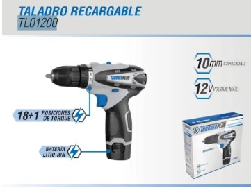 THUNDER PLUS TALADRO BATERIA 10 MM 12 VOLT - Imagen 4