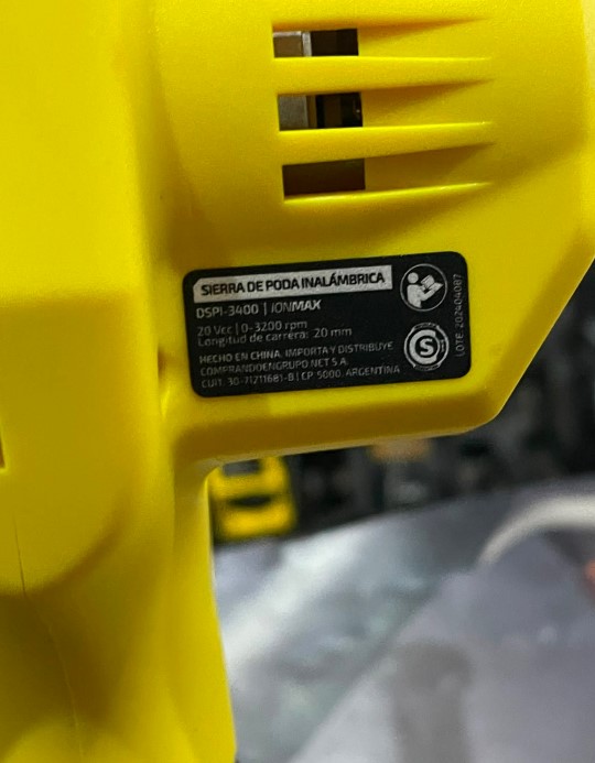 BAROVO SIERRA PODA BATERIA 20 VOLT 5'' IONMAX - Imagen 12