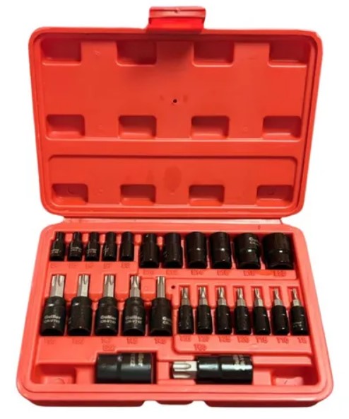 GUILLER JUEGO TORX MACHO HEMBRA 25 PIEZAS MD 443